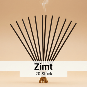 Witchhaven, Dominika Marx, handgefertigte Zimt Räucherstäbchen aus einer indischen Manufaktur, 24 cm lange Räucherstäbchen mit natürlichem Zimtduft, spirituelles Räucherwerk für Yoga und Meditation, energetisch gereinigte Räucherstäbchen Packung