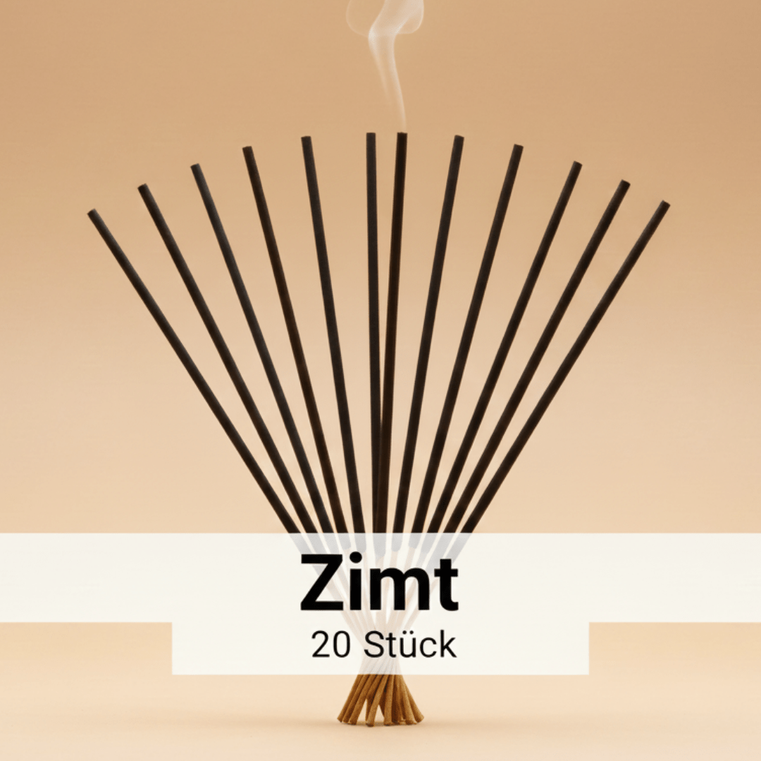 Witchhaven, Dominika Marx, handgefertigte Zimt Räucherstäbchen aus einer indischen Manufaktur, 24 cm lange Räucherstäbchen mit natürlichem Zimtduft, spirituelles Räucherwerk für Yoga und Meditation, energetisch gereinigte Räucherstäbchen Packung