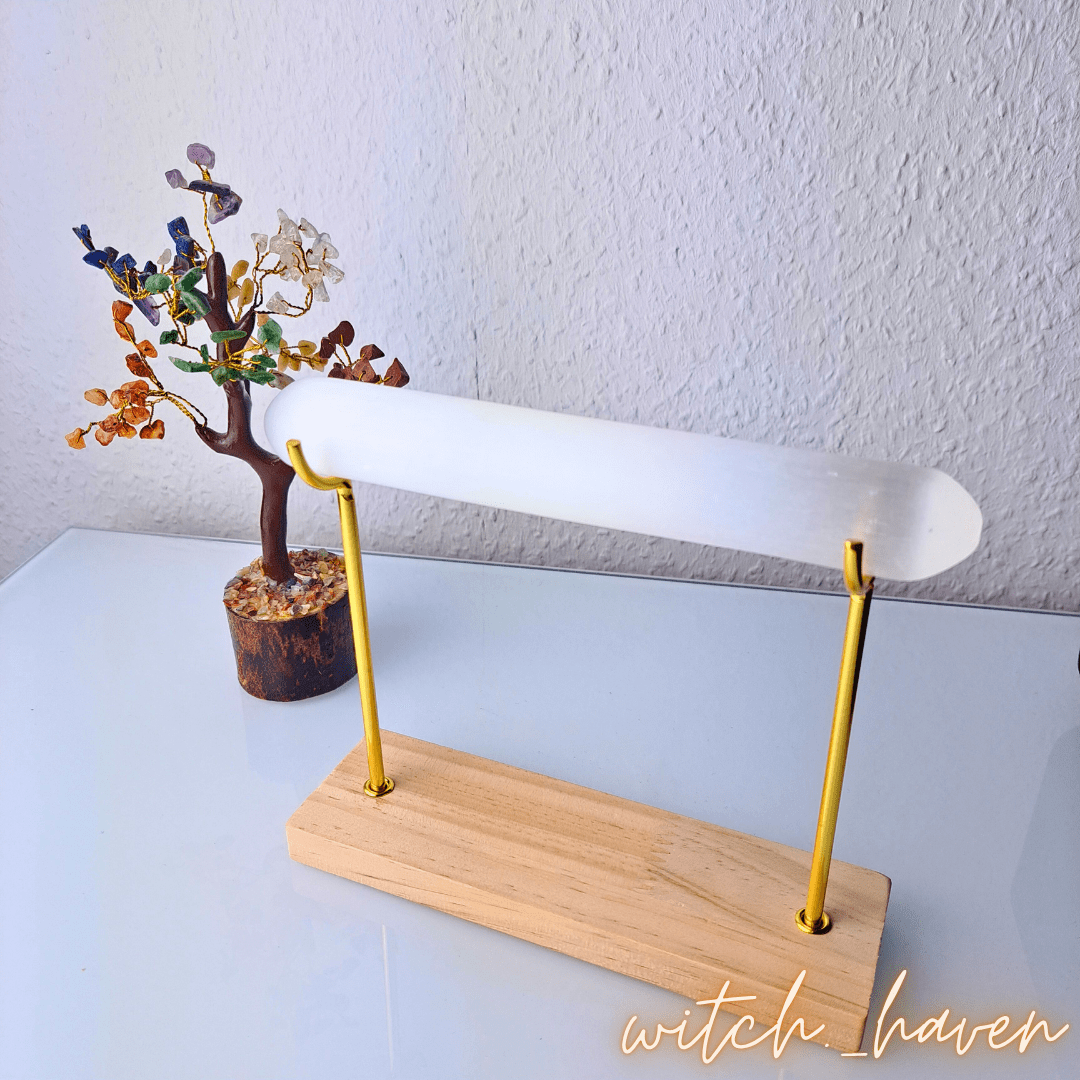 Selenit Säule mit Ständer