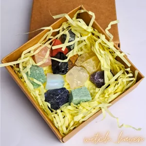 12 Chakra Rohsteine, Edelstein Set Rohsteine, Chakren Heilsteine, spirituelle Energiearbeit, Rohkristalle Set