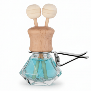 Witchhaven, Dominika Marx, Diamant Duftdiffusor Auto aus Glas mit Holzkappe, Aroma-Set mit Metallklammer und Duftölen, spiritueller Autoduft, energetisch gereinigter Diffusor für ätherische Öle