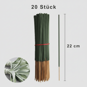 Witchhaven, Dominika Marx, Weißer Salbei Räucherstäbchen Set, heiliges Räucherwerk für energetische Reinigung, spirituelle Klärung von Räumen, energetisch gereinigter Salbei Duft