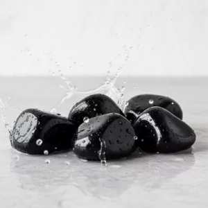 Witchhaven, Dominika Marx, Premium Obsidian Kristalle für die Wasser Reinigung, 5er Set polierte schwarze Natursteine, energetische Wasseraufbereitung mit Obsidian, spirituelles Set für Edelsteinwasser