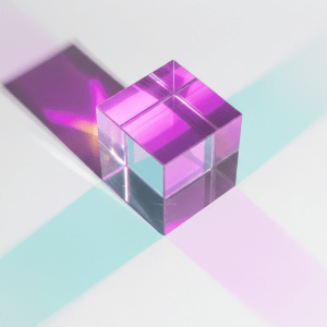 Witchhaven, Dominika Marx, Kristall Würfel aus K9 optischem Glas, Prisma für Regenbogen Lichtbrechung und Chakra Harmonisierung, spirituelles Lichtobjekt für den Altar, energetisch gereinigter Glaswürfel