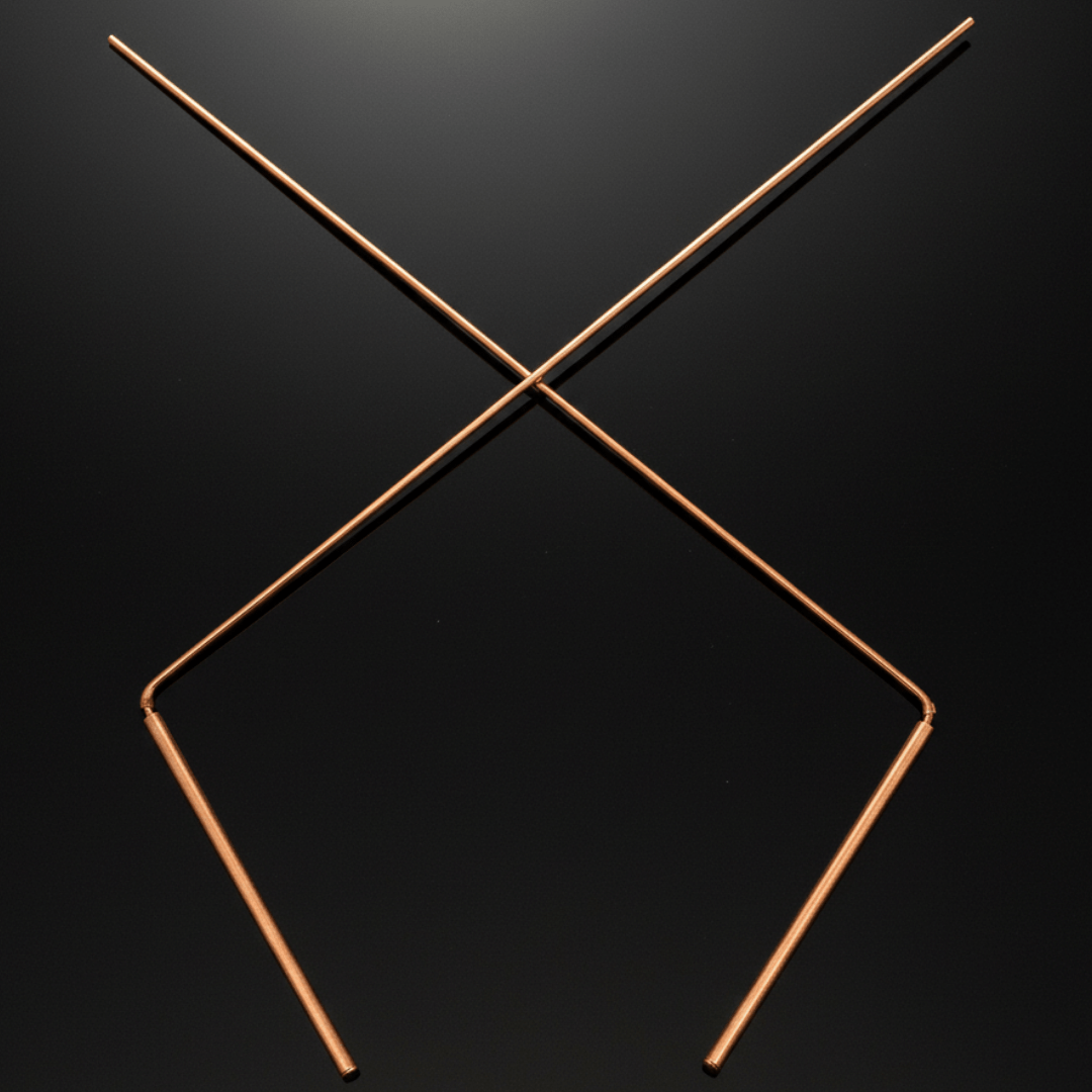 Witchhaven, Dominika Marx, ausziehbare Wünschelruten aus reinem Kupfer, Resonanz Stäbe für Geisterjagd und Aura Analyse, spirituelles Ortungswerkzeug Made in Germany, energetisch gereinigte Kupferruten