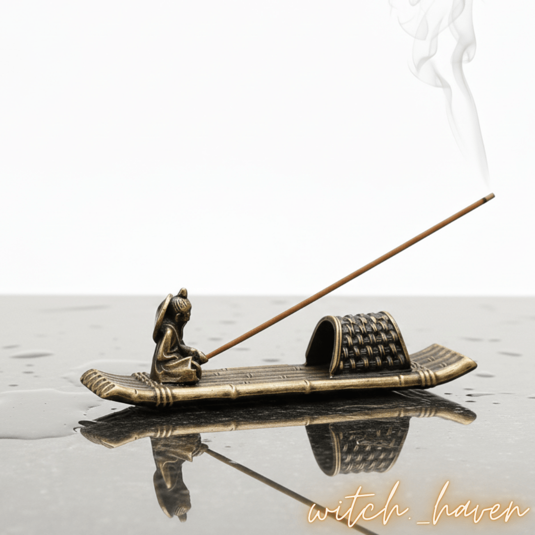 Witchhaven, Dominika Marx, handgefertigte Zimt Räucherstäbchen aus einer indischen Manufaktur, 24 cm lange Räucherstäbchen mit natürlichem Zimtduft, spirituelles Räucherwerk für Yoga und Meditation, energetisch gereinigte Räucherstäbchen Packung