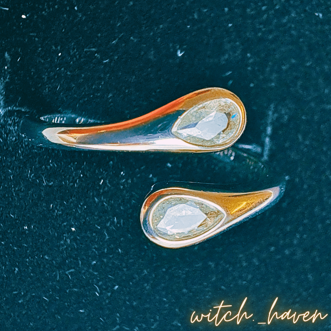 Witchhaven, Dominika Marx, Silberring S925 She Believed, verstellbarer Ring mit Gravur, Zirkonia Tropfen, spiritueller Schmuck, energetisch gereinigter Talisman, Geschenk für Selbstliebe