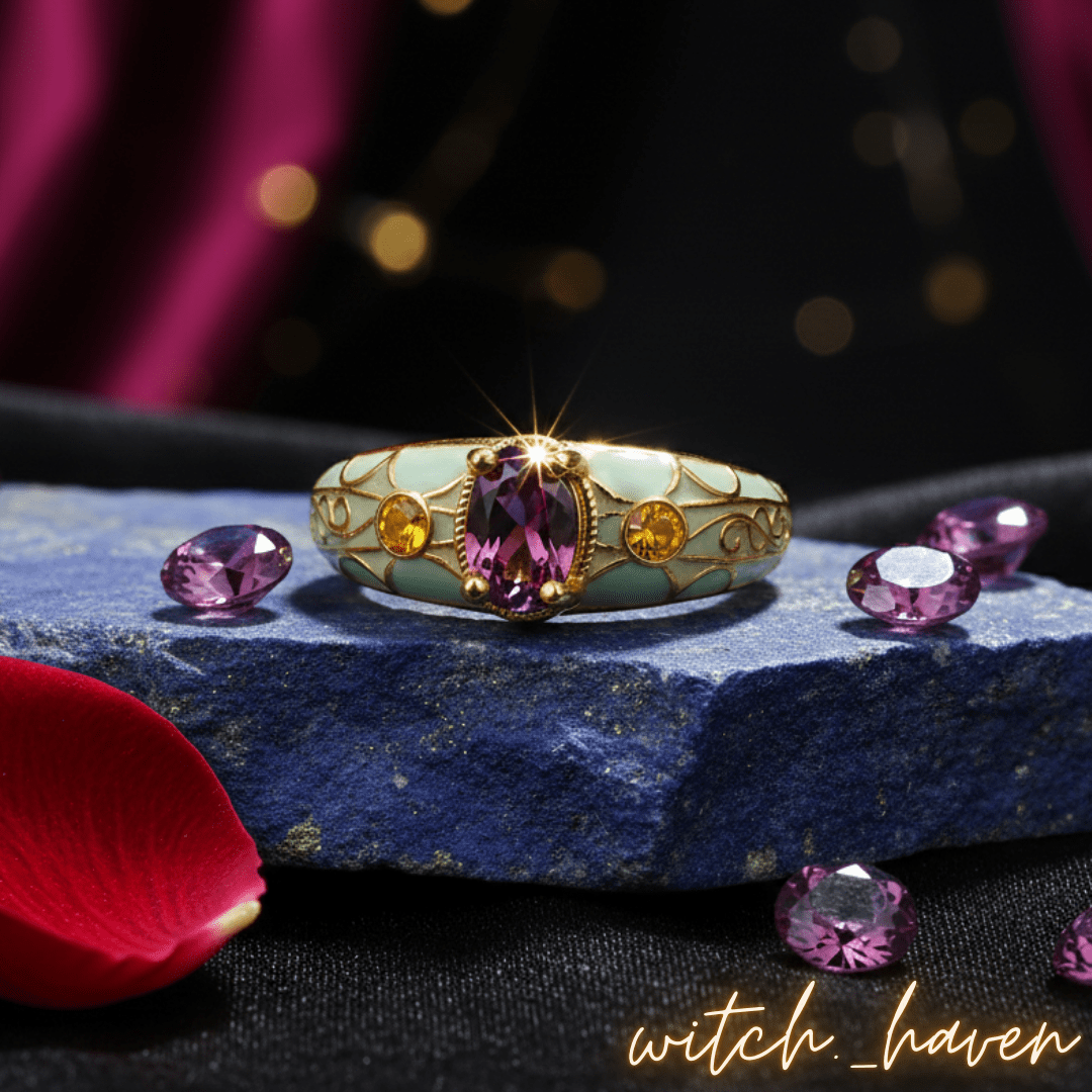 Witchhaven, Dominika Marx, Silberring S925 Granat, verstellbarer Edelsteinring, tiefroter Granatstein, spiritueller Schmuck, energetisch gereinigter Ring, Mosaik Design Silberring