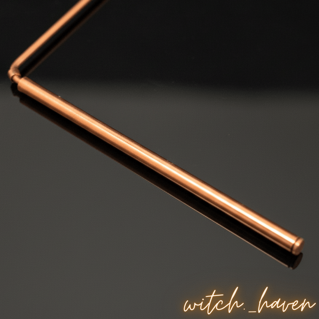 Witchhaven, Dominika Marx, ausziehbare Wünschelruten aus reinem Kupfer, Resonanz Stäbe für Geisterjagd und Aura Analyse, spirituelles Ortungswerkzeug Made in Germany, energetisch gereinigte Kupferruten
