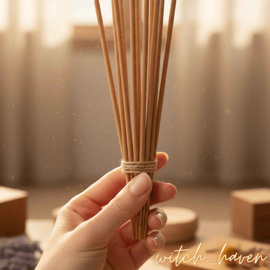 Witchhaven, Dominika Marx, Palo Santo Räucherstäbchen Set 20 Stück, energetische Reinigung mit Heiligem Holz, spirituelles Räucherwerk für Yoga und Meditation, energetisch gereinigte Palo Santo Stäbchen