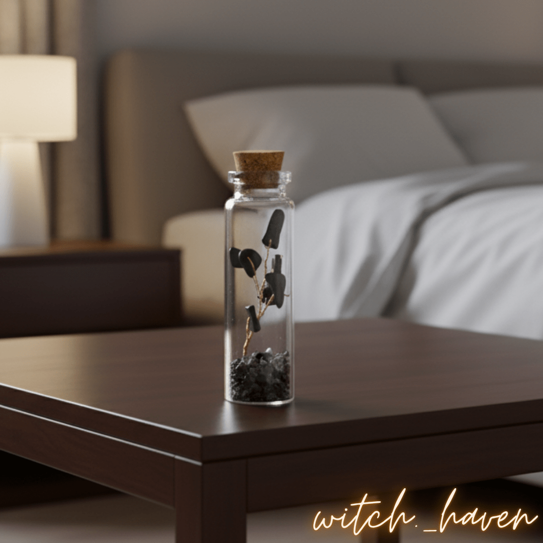 Wunschflasche mit Obsidian für Schutz – Bild 6