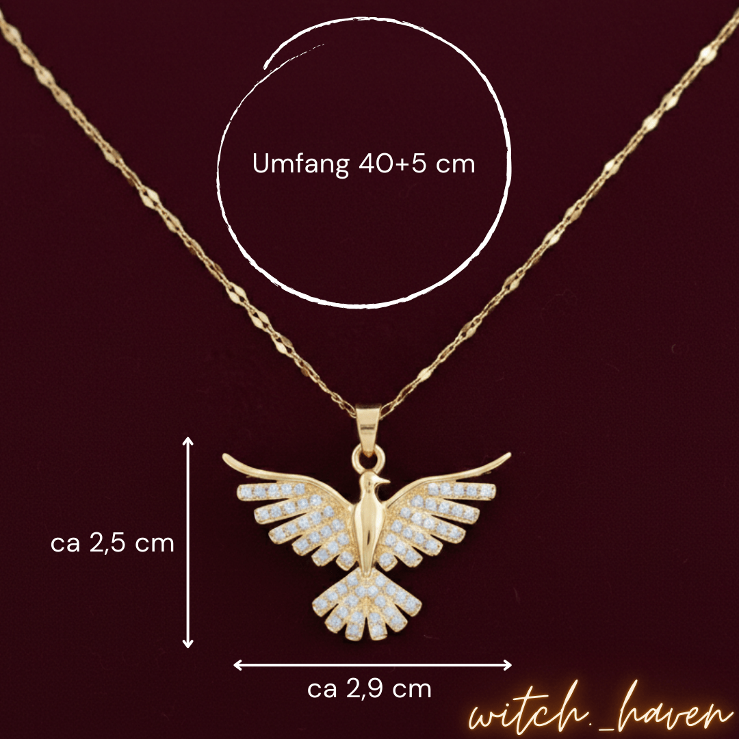 Phönix Halskette 14K Vergoldet – Bild 5