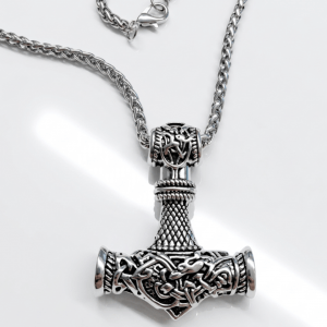 Wikinger Drachenhammer Halskette Silber, Mjölnir Anhänger Drachen, Dominika Marx, Witchhaven, Thors Hammer Kette Herren, nordisches Schutzamulett, Drachenschmuck Wikinger, energetisch gereinigter Halsschmuck, Wikinger Kette massiv, magisches Geschenk Wikinger, Symbol für Stärke und Mut, ritueller Begleiter Schmuck