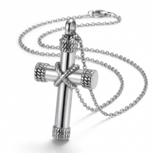 Asche Urne Halskette Kreuz, silberner Kreuzanhänger für Asche, Dominika Marx, Witchhaven, Gedenkschmuck Edelstahl, Mini Urne Kreuz Design, Kette für Tierasche, religiöser Urnenschmuck, Gebetskreuz Anhänger befüllbar, spirituelles Gedenken, Schmuck für verstorbene Weggefährten, energetisch gereinigte Urnenkette