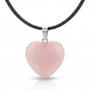 Rosenquarz Herz Anhänger, Heilstein Kette rosa Herz, Dominika Marx, Witchhaven, Edelstein Schmuck handgefertigt, Rosenquarz Unikat Kette, energetisch gereinigter Heilstein, Schmuck für Selbstliebe und Herzöffnung, spiritueller Anhänger Naturstein, Rosenquarz Stein der Liebe, handgemachte Kette mit Herz, magisches Geschenk Frauen