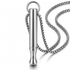 Atmungskette für Entspannung Edelstahl Silber, Dominika Marx, Witchhaven, Schmuck für Stressabbau, Atemregler Anhänger, Achtsamkeit Kette Damen Herren, Meditation Tool Atmung, energetisch gereinigte Kette, Werkzeug für tiefe Entspannung, Anti Stress Schmuck, Atemübung Kette, spirituelles Wohlbefinden