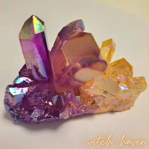 Engel Aura Kristall Cluster, schillernder Kraftstein, Dominika Marx, Witchhaven, Regenbogen Kristall Gruppe, spirituelle Raumdeko, Aura Quarz Cluster, energetische Reinigung Stein, Kristallspitzen schillernd, Magischer Kristall für Altar, Lichtarbeit Zubehör, handverlesener Heilstein, Dominika Marx Kristalle, Witchhaven Energetik