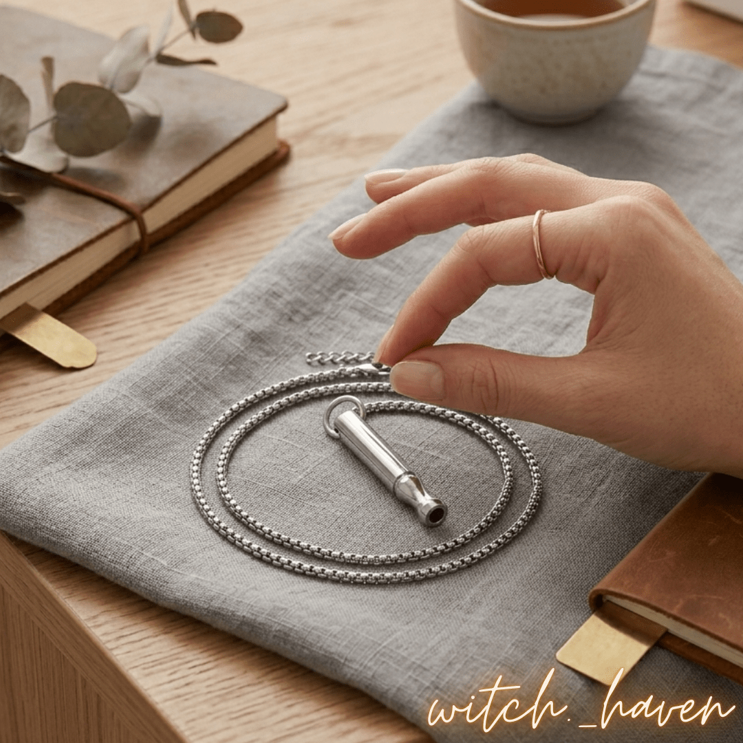 Atmungskette für Entspannung Edelstahl Silber, Dominika Marx, Witchhaven, Schmuck für Stressabbau, Atemregler Anhänger, Achtsamkeit Kette Damen Herren, Meditation Tool Atmung, energetisch gereinigte Kette, Werkzeug für tiefe Entspannung, Anti Stress Schmuck, Atemübung Kette, spirituelles Wohlbefinden