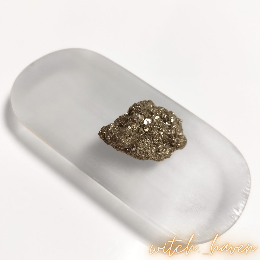 Selenit Schale oval echte Ladeschale Dominika Marx, exklusive Kristallschale weiß für Meditation sowie Alltag, spiritueller Begleiter Marienglas Witchhaven, handverlesener Naturstein Teller für Edelsteine, rituelles Reinigungsritual weißer Salbei Geschenkset, Edelsteine und Räucherwerk für Fokus sowie positive Gedanken, magische Ladeplatte transparent weiß